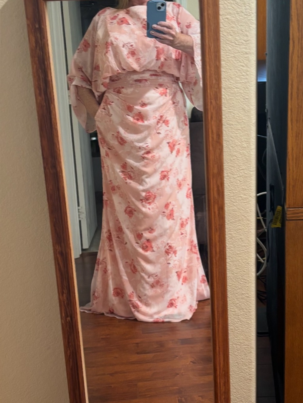 Dress, Mother of the Bride/Groom, pink floral, Gorgeous - Picture 2 of 4